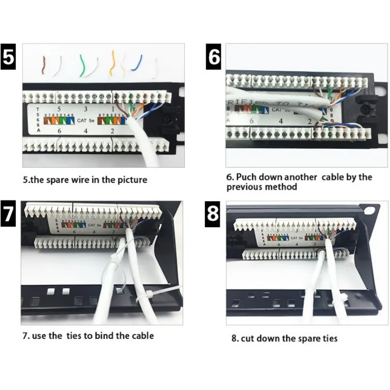 CAT5e UTP 0.5U Patch Panel 