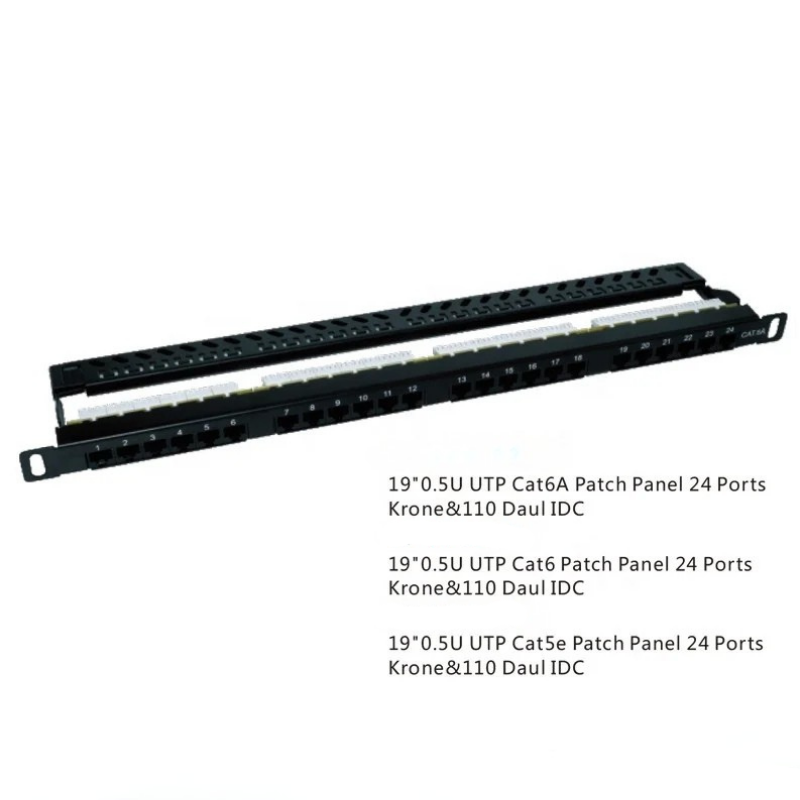 CAT5e UTP 0.5U Patch Panel 