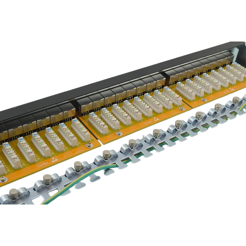 CAT6a STP 0.5U 24 Port Patch Panel