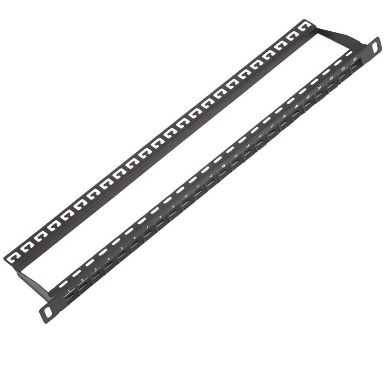 19” 0.5U 24 Port Empty Patch Panel