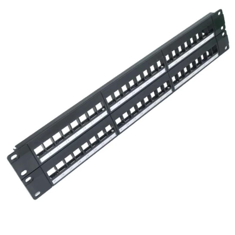 19" 2U 48 Port UTP Blank Patch Panel