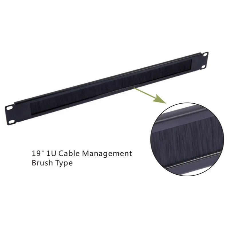 19" 1U Cable Management  with brush