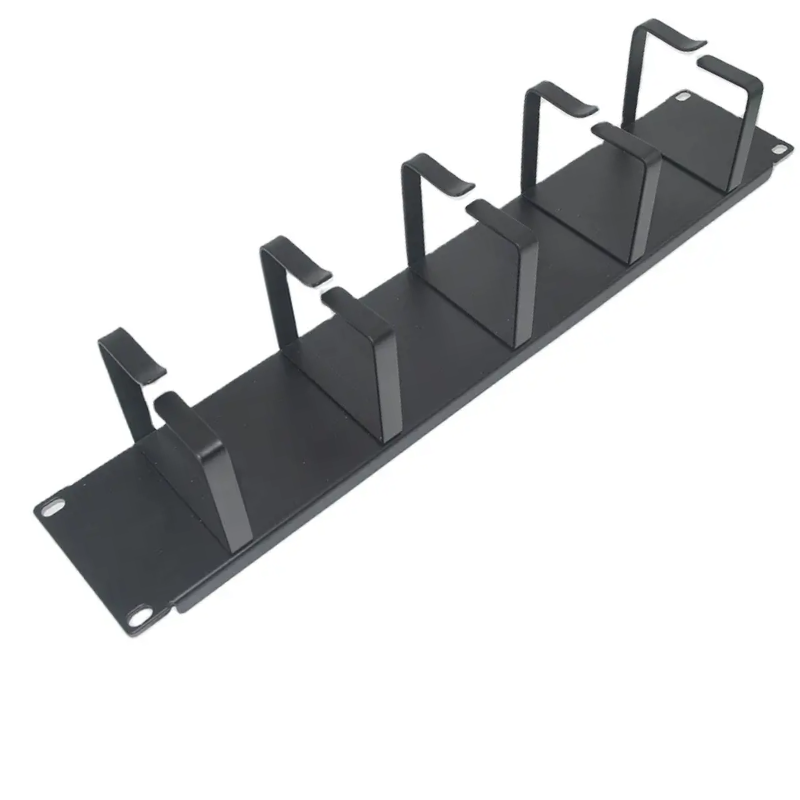 19" 2U Cable Management with 5 metal rings