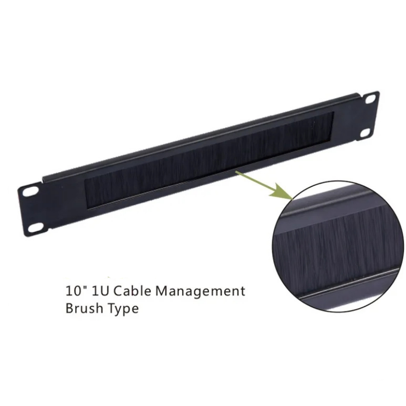  10" 1U Cable Management with brush