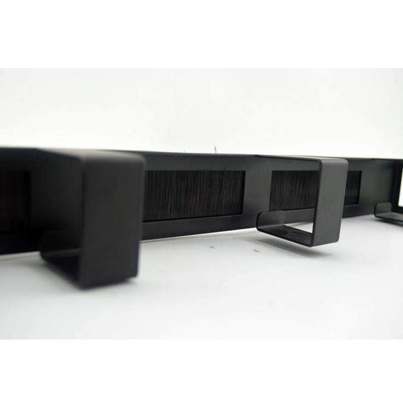  19" 1U Cable Management With 4 Metal Ring and Brush