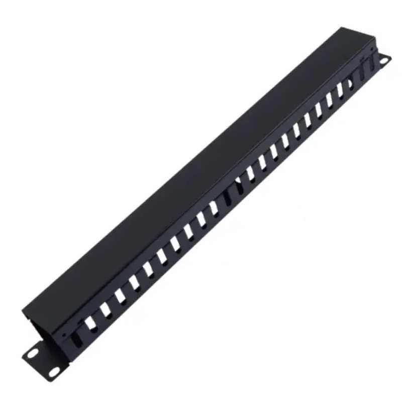 19" 1U Cable Manager With 24 Slots 