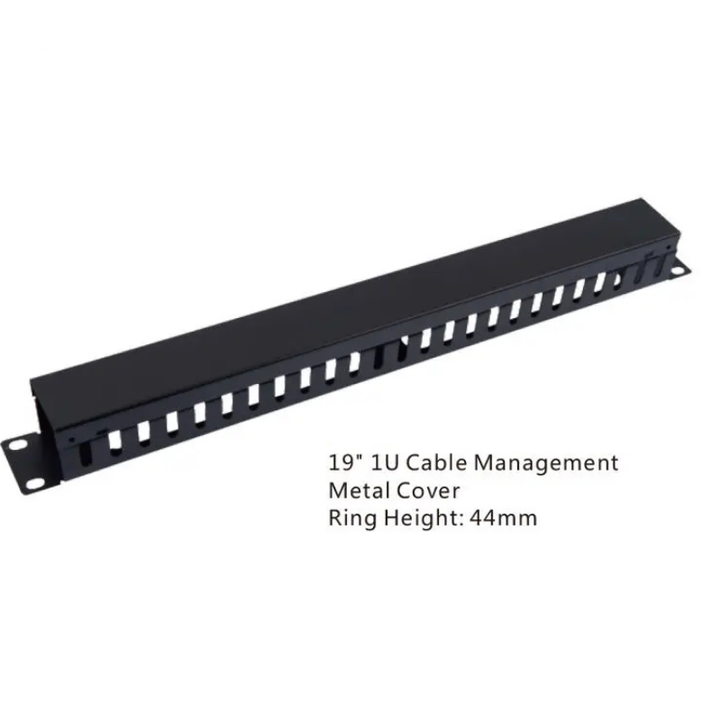 19" 1U Cable Manager With 24 Slots 