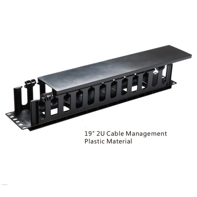 19" 2U Cable Management With Metal Cover