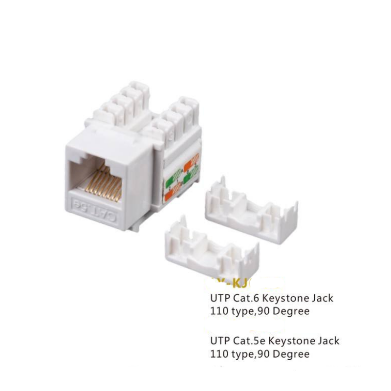 Cat.5e/cat.6 UTP Keystone Jack 110 type,90 Degree