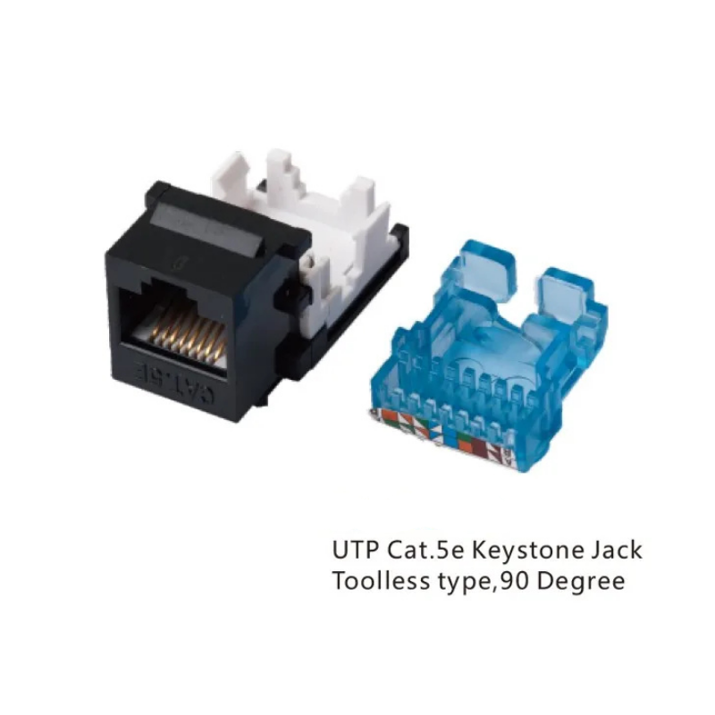 Cat.5e UTP toolless Keystone Jack 90 Degree