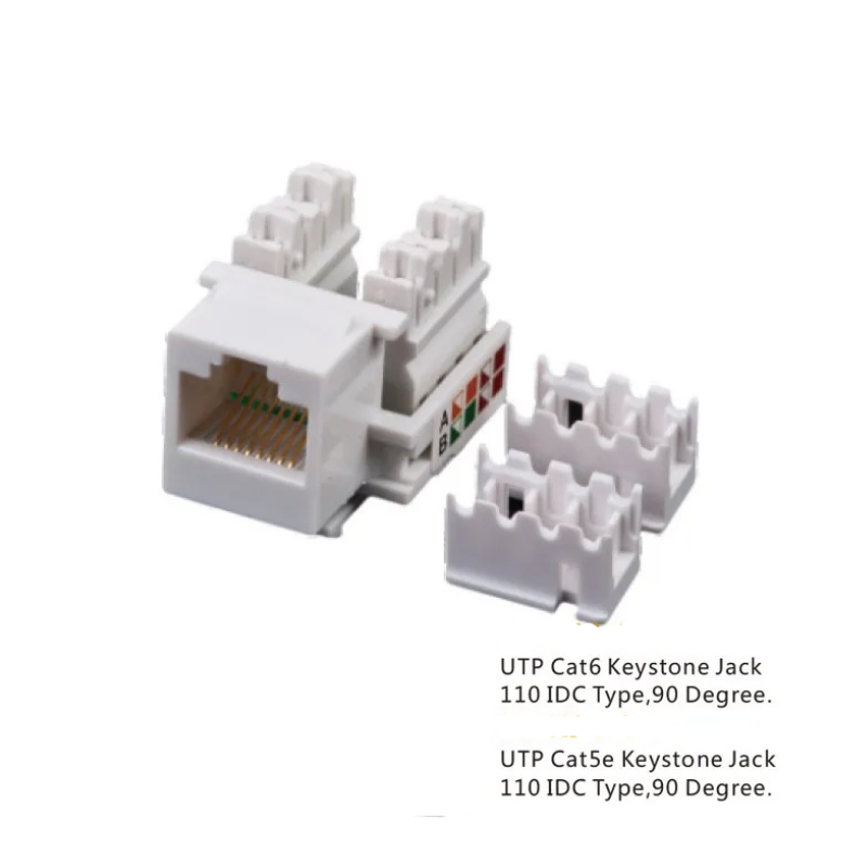 Cat.6/Cat.5e UTP Keystone Jack 110 IDC type,90 Degree