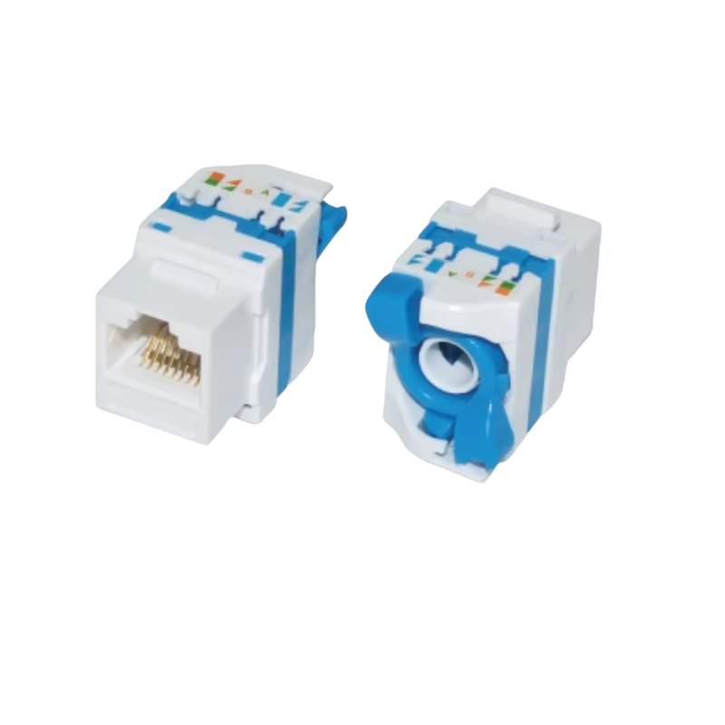 CAT5e/CAT6 UTP Toolless Keystone Jack 180 degree