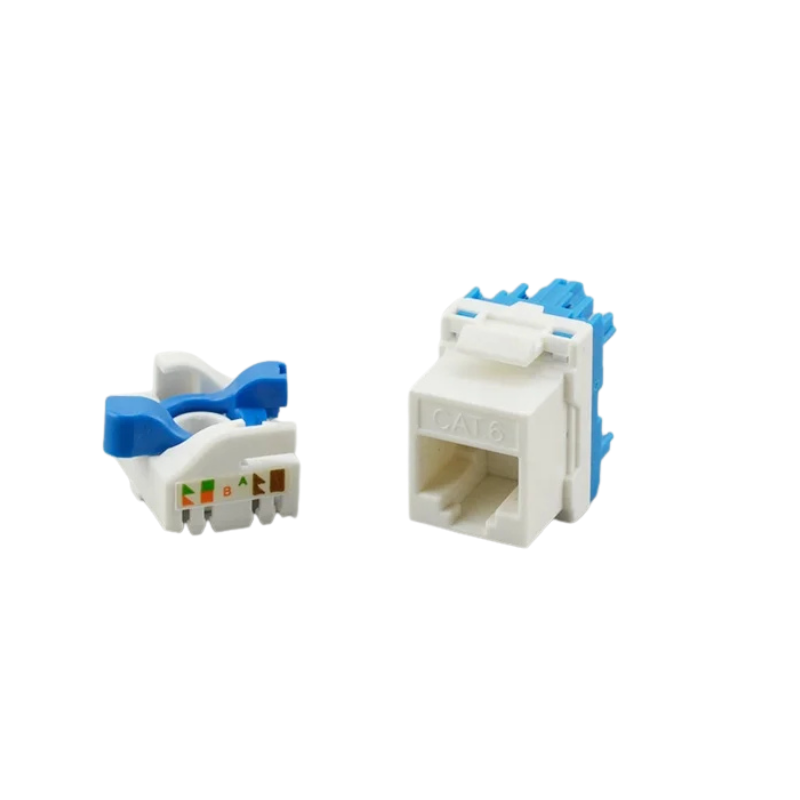 CAT5e/CAT6 UTP Toolless Keystone Jack 180 degree