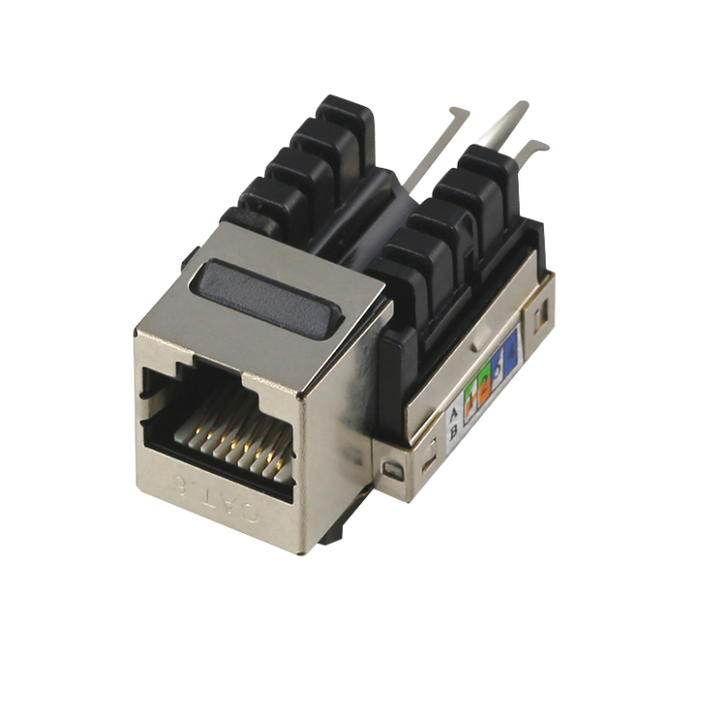 CAT5eCAT6 STP Keystone Jack 110 IDC type,90 Degree