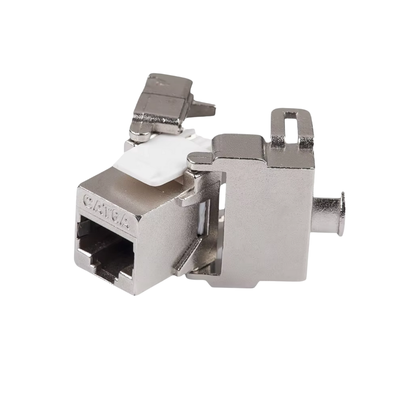 CAT6a STP Keystone Jack Tooless Type,180 Degree