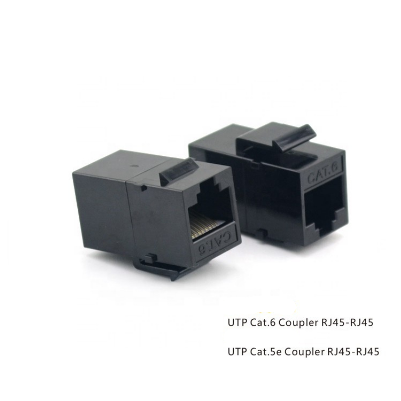Cat6 Cat5e UTP In-Line Coupler with clip