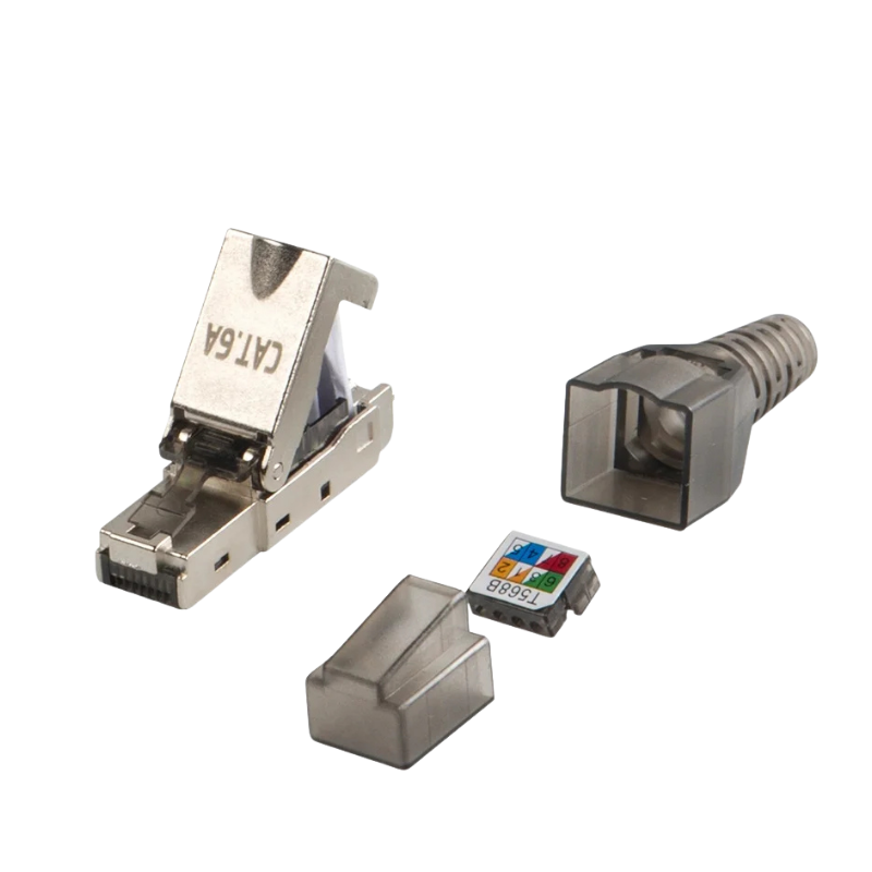 CAT6a RJ45 STP Toolless Modular Plug