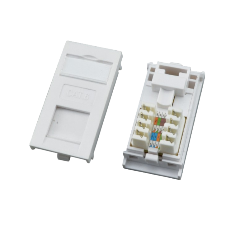 British CAT6 UTP Krone IDC 90 Degree Face Plate