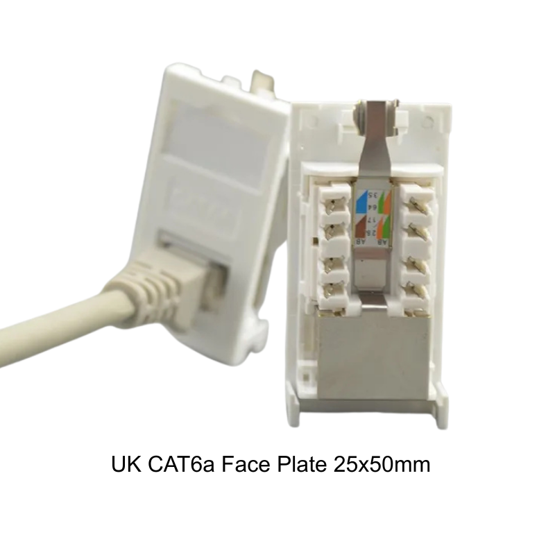 British CAT6A STP RJ45 Face Plate