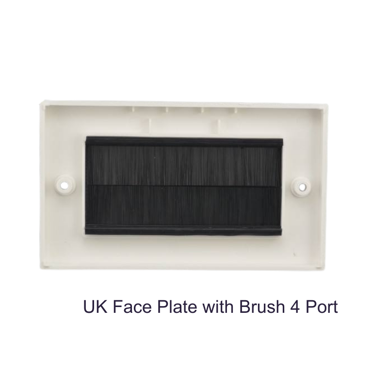 British Face Plate 4 Port With Brush 