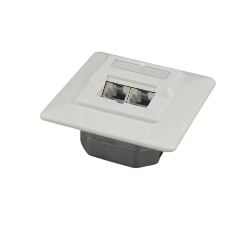 German CAT5e CAT6 CAT6a STP 2 Ports Faceplate