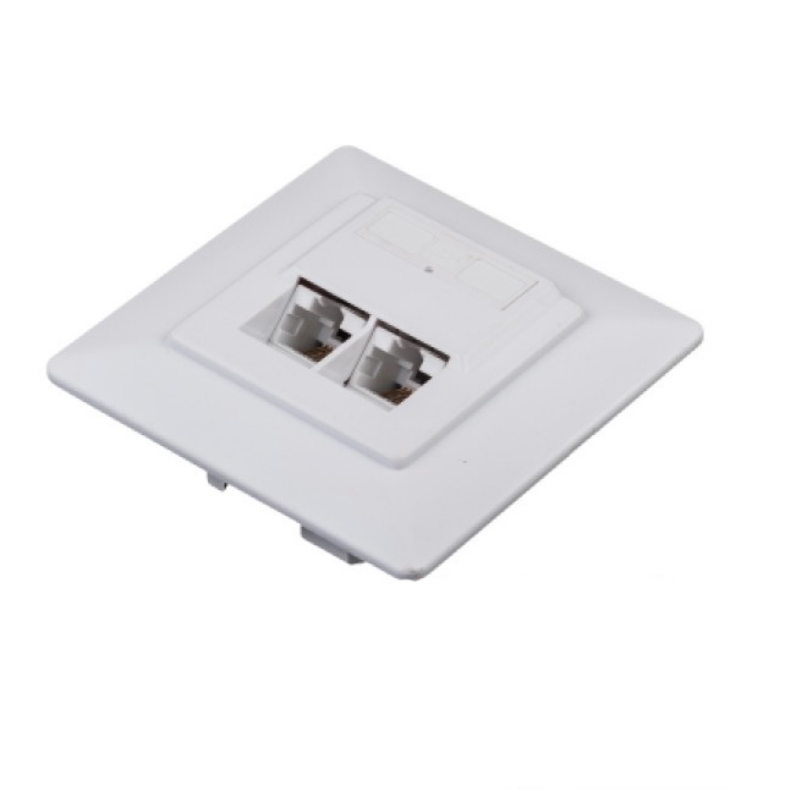 German CAT5e CAT6 CAT6a UTP 2 Ports Faceplate