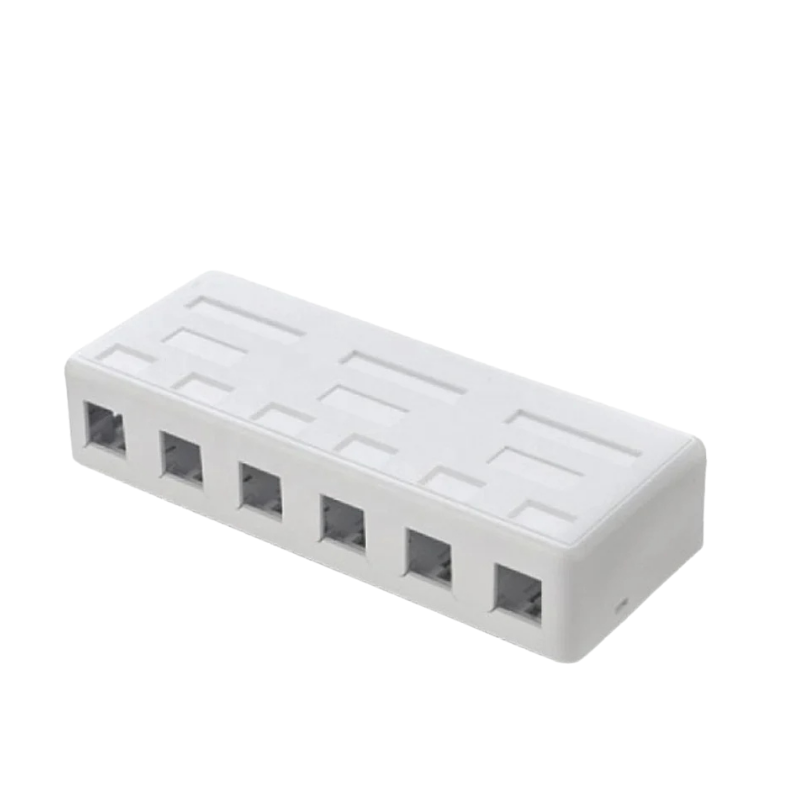 CAT5e CAT6 Blank Surface Mount Box 6 Port