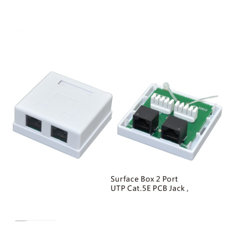 CAT5e CAT6 UTP Surface Mount Box 2 Port